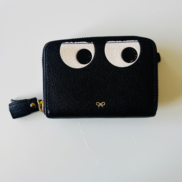 Anya Hindmarch Black Small Eyes Zip Around Wallet - Picture 1 of 4